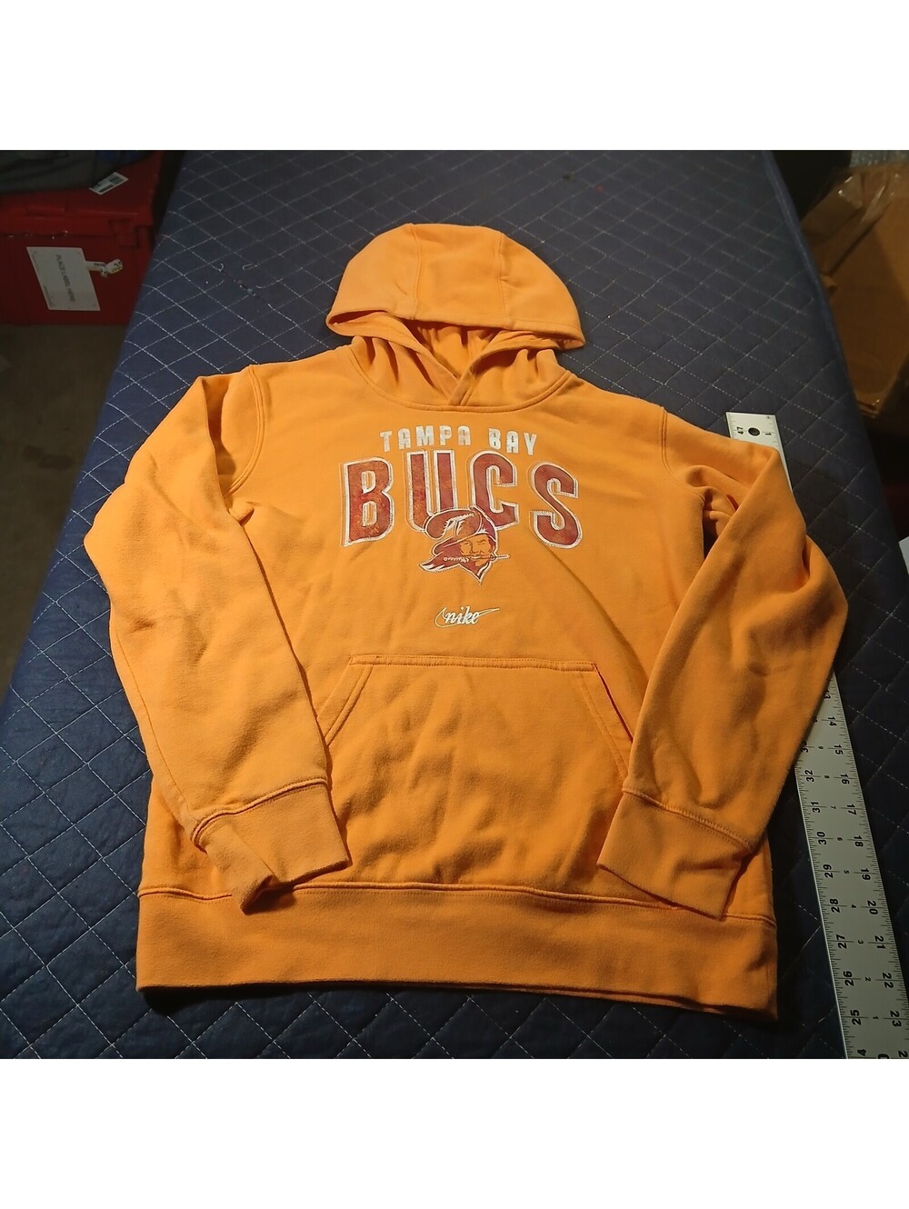 Nike Streetwear Hoodie Tampa Bay Buccaneers Orange Pullover Sweatshirt L Large